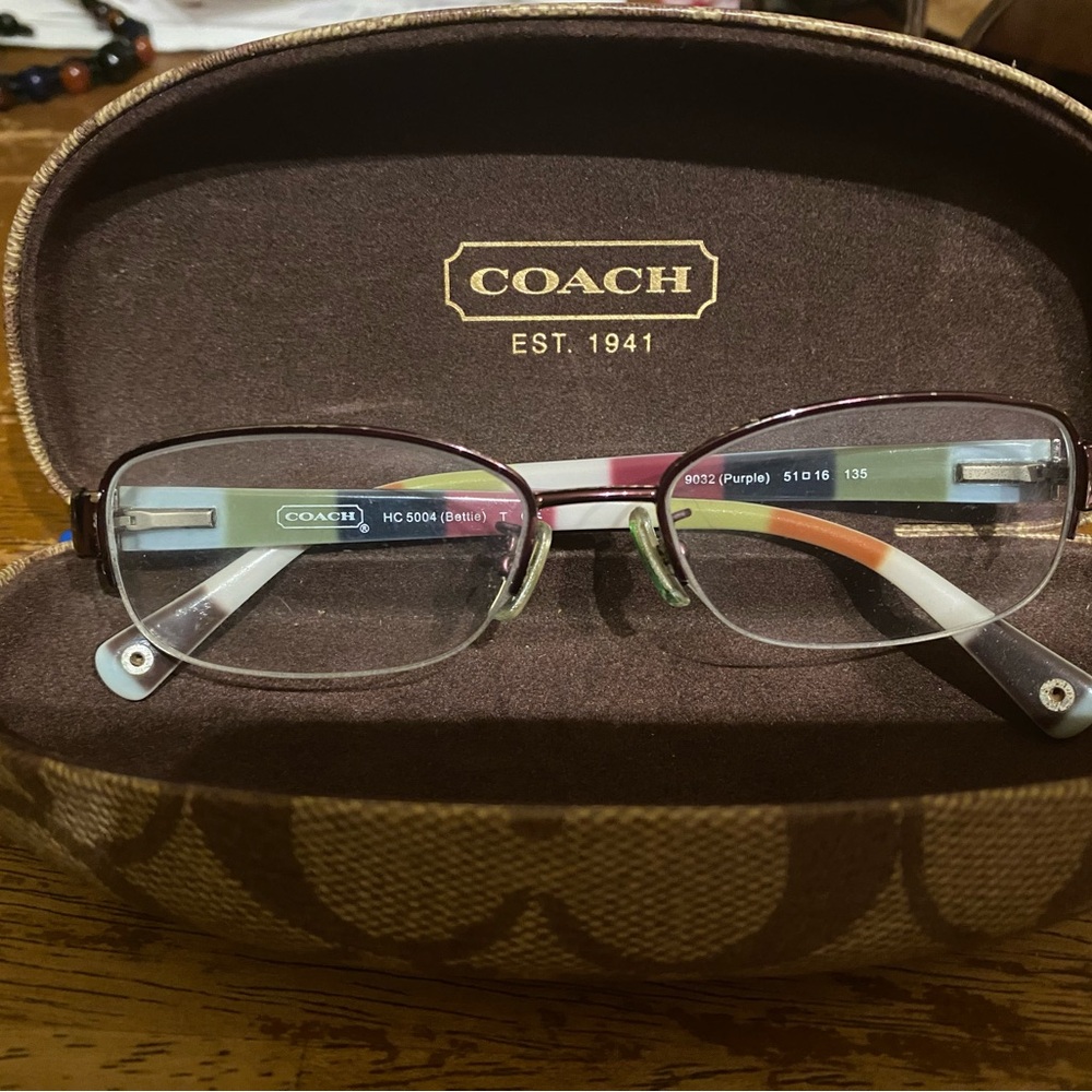COACH Bettie EyeGlasses #5004 purple frames plus case